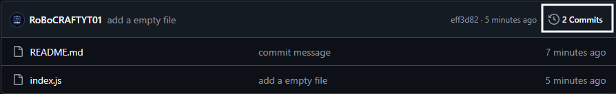 Screen shot for GitHub Repo Page display what is commit - ITC
